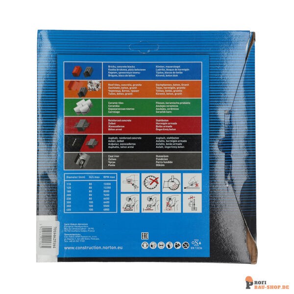 nortonschleifmittel/NORTON_schleifmittel_70184625184 Diamond Blade Norton Vulcan TILE 23x22.23 5x1.8_150807